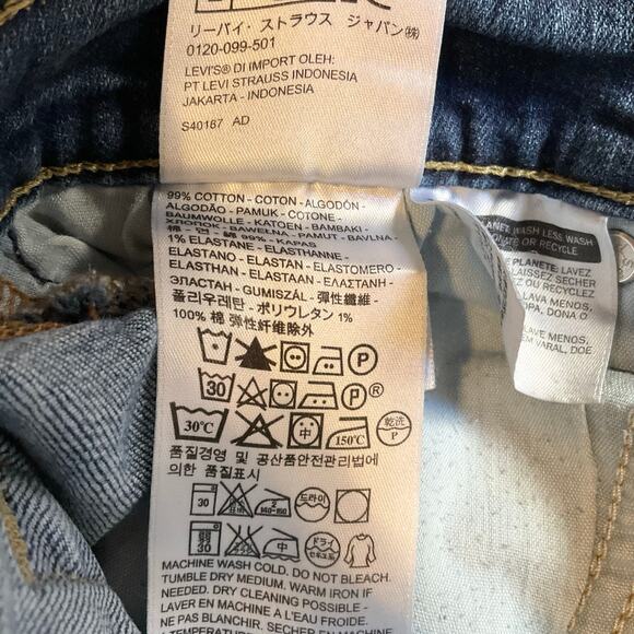 Levi’s Women Slim jeans size 8S - W29 L30 Blue Mid Rise Stretch - Picture 9 of 12